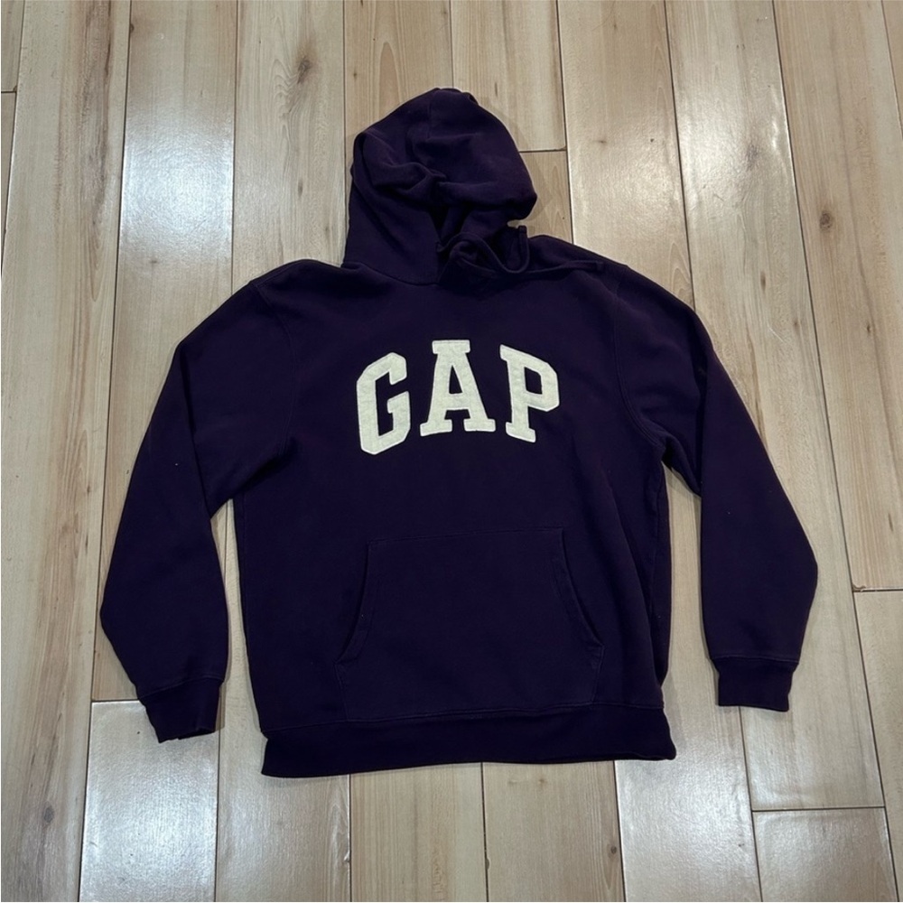 GAP Dark Purple Hoodie with White Logo